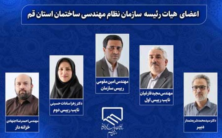 هیات رییسه سازمان نظام مهندسی ساختمان استان قم مشخص شد هیات رییسه سازمان نظام مهندسی ساختمان استان قم مشخص شد